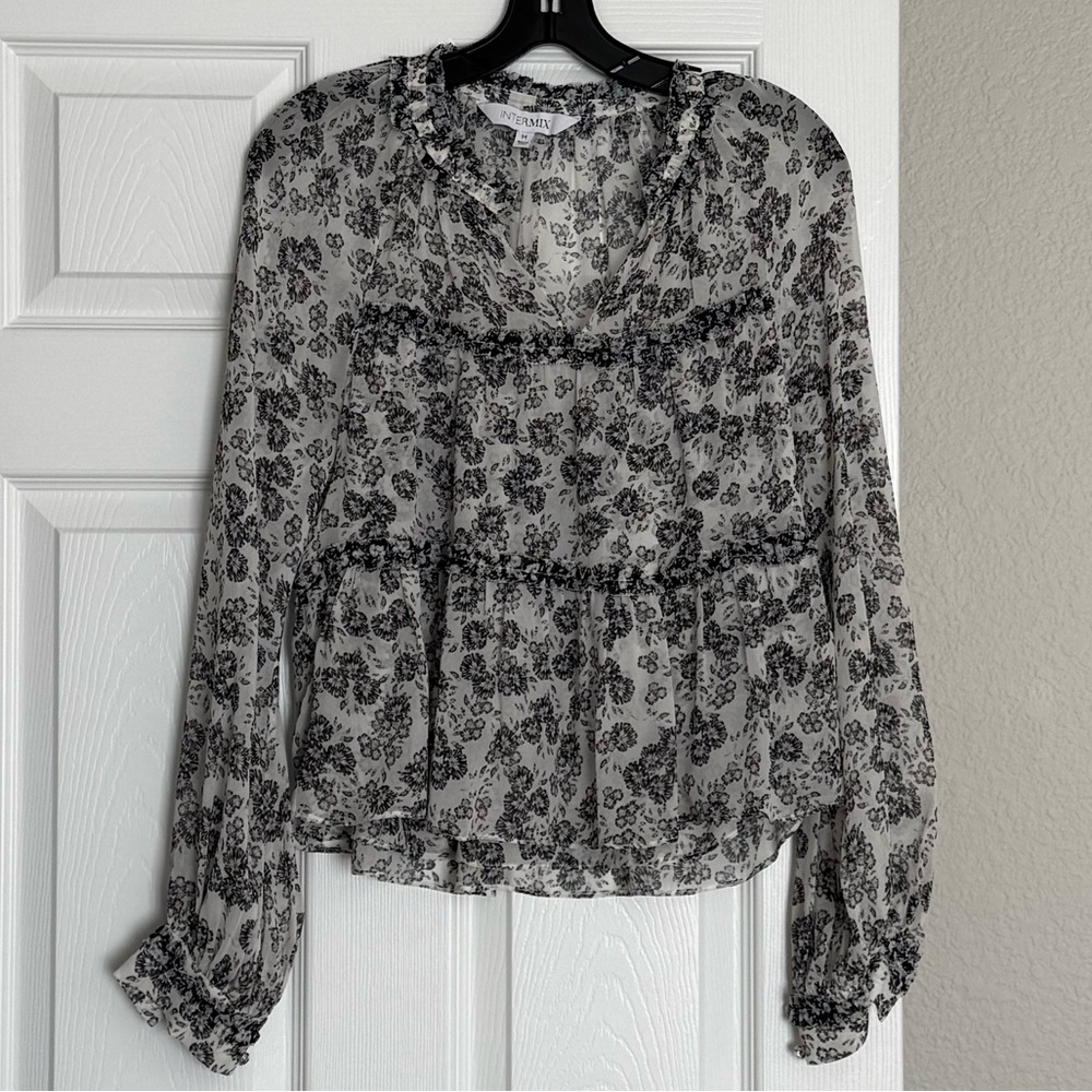 🩶Intermix Silk Blouse🩶